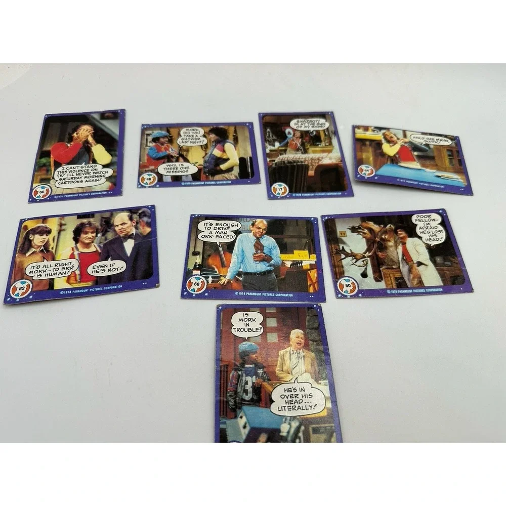 Lot of 8 cards -1978 Topps Mork And Mindy - Robin Williams